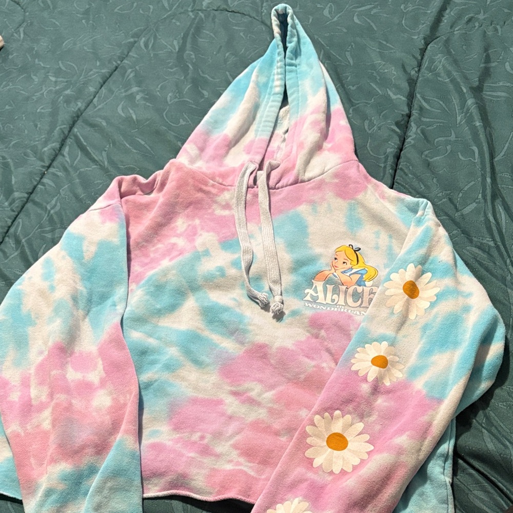 Disney Blue and Pink Tie-Dye Hoodie